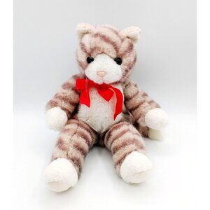 Ty Beanie 10" MITTENS the Cat Kitten Kitty 1992 #1118 Gray Tabby Stripes Rare
